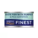 Fish4Dogs Finest Fehér Hal Tökkel és Borsóval Kutyakonzerv 85g, Ízletes Halas Kiegészítő Etetéshez