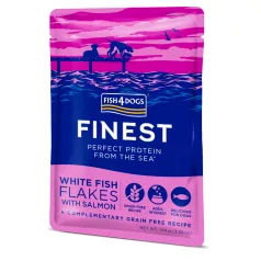   Fish4Dogs Tasakos Kiegészítő Eledel Kutyáknak Finest White Fish & Salmon 100g