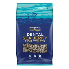   Fish4Dogs Tengeri Hal Dentális Jutalomfalat Kutyáknak Csavarok 500g, Gabonamentes Halas Rágcsálnivaló Fogápoláshoz