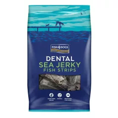   Fish4Dogs Tengeri Hal Dentális Jutalomfalat Kutyáknak Csíkok 500g, Gabonamentes Halas Rágcsálnivaló Fogápoláshoz