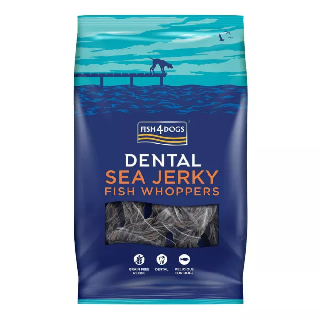 Fish4Dogs Tengeri Hal Dentális Jutalomfalat Kutyáknak 500g, Ropogós Halas Csemege Fogápoláshoz
