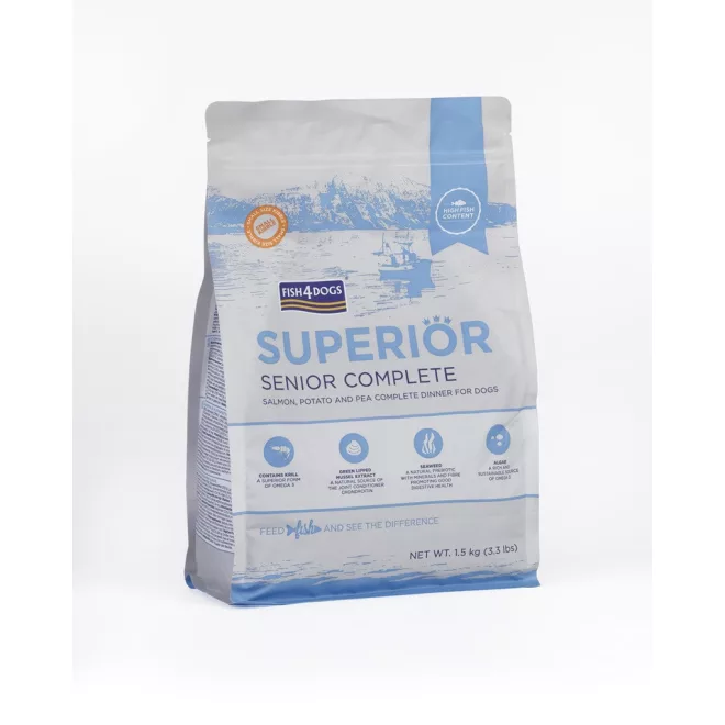 Fish4Dogs Superior Salmon & Potato Kis Szemcseméretű Száraztáp Idős Kutyáknak 1,5kg