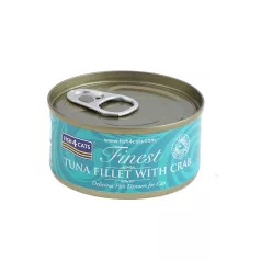   Fish4Cats Finest Tuna & Crab Macskakonzerv 70g, Magas Haltartalmú Nedves Eledel