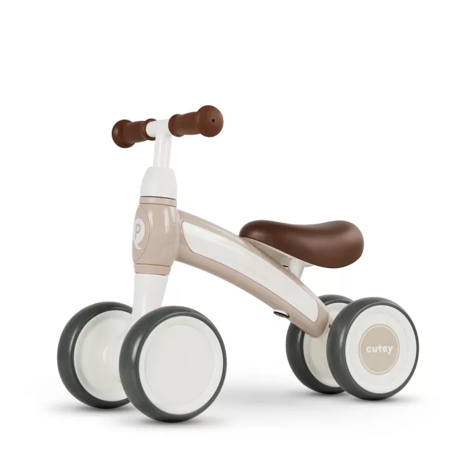 Qplay Cutey-5 Futóbicikli Bézs Lábbal Hajtós Gyermek Jármű – NaturalBabyShop részletes termékkép és vásárlási információ