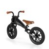 QPlay Feduro Fekete Futóbicikli - Motorkás Dizájn, Állítható Ülés, 12" Felfújható Kerekekkel, 3-6 Éves Gyermekeknek, 30kg-ig Terhelhető