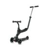 QPlay Sema Pro 5 az 1-ben Átalakítható Roller LED Kerekekkel - Ülőkével, Állítható Kormánnyal, 1-6 Éves Gyermekeknek, 50kg-ig Terhelhető, Fekete