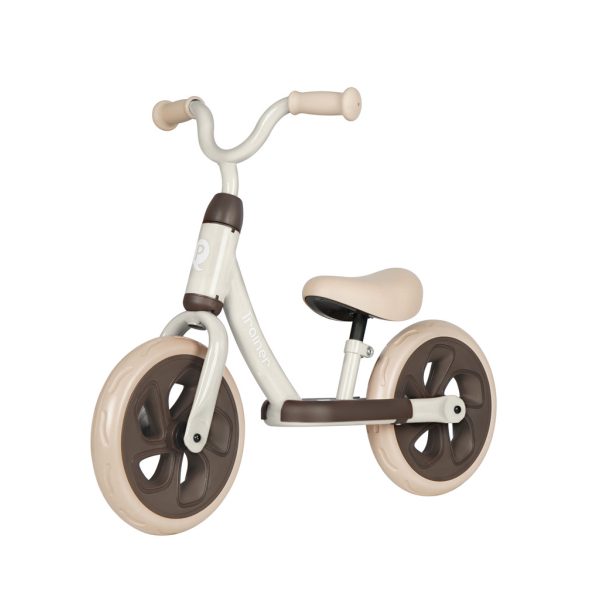 QPlay Trainer Futóbicikli Beige - 2-4 Éves Gyermekeknek, 30kg-ig - Retro Stílus, Könnyű Váz és Állítható Ülés