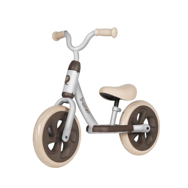 QPlay Trainer Futóbicikli Silver - 2-4 Éves Gyermekeknek, 30kg-ig - Retro Dizájn, Könnyű Váz és Állítható Ülés