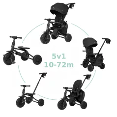 Qplay Nova Max Tricikli 5 az 1-ben Fekete 10-72 Hónapos Korig – NaturalBabyShop részletes termékkép és vásárlási információ