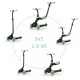 Qplay Sema Evo Jade Green Futóbicikli és Roller LED Fényekkel 1-6 Éves Korig 50kg-ig - Átalakítható, Látványos Mozgásfejlesztő Járgány