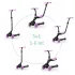 Qplay Sema Evo Violet Futóbicikli és Roller LED Fényekkel 1-6 Éves Korig 50kg-ig - Átalakítható, Stabil és Szórakoztató Járgány