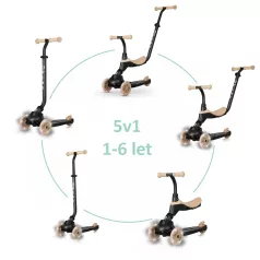 Qplay Roller és Futóbicikli Sema Evo LED Fényekkel Khaki 1-6 Éves Korig Legfeljebb 50kg – NaturalBabyShop részletes termékkép és vásárlási információ