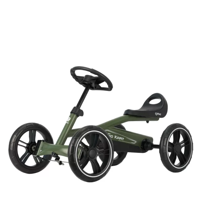 Qplay Négykerekű Go Kart Katonai Zöld 3 Éves kortól – NaturalBabyShop részletes termékkép és vásárlási információ