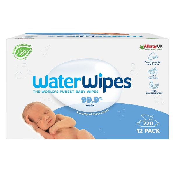 WaterWipes Biodegradable Törlőkendő Mega Pack 12x60db