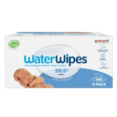   WaterWipes Biodegradable Babatörlőkendő Super Value Pack 9x60db