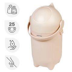   Nattou Dropy Bézs 27cm Pelenkatartó Kosár - Puha Mindennapi Törődéshez és Sokoldalú Használatra