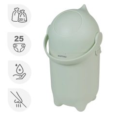   Nattou Dropy Zöld Pelenkatartó Kosár 27cm - Puha Mindennapi Törődéshez és Sokoldalú Használatra