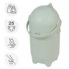   Nattou Dropy Zöld Pelenkatartó Kosár 27cm - Puha Mindennapi Törődéshez és Sokoldalú Használatra