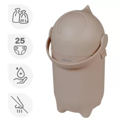   Nattou Dropy Taupe 27cm-Es Pelenkatartó Kosár - Puha Mindennapi Törődéshez és Sokoldalú Használatra