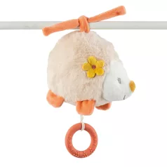 Nattou Mila, Zoe & Lana Zoe Zenélő Sündisznó Plüss 17cm – Zenélő Húzókával és Rágóka Funkcióval