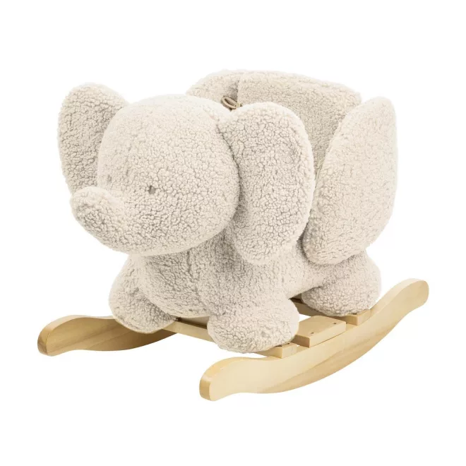 Nattou Teddy Plüss Hintaló Elefánt Ecru - Puha Fejlesztő Játék 10 Hónapos Kortól
