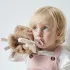 Nattou Teddy Orrszarvú Plüss Játék 28x28cm - Puha Baba Játék Újszülött Kortól