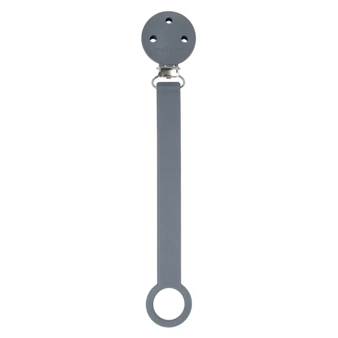 Nattou Szilikon Cumitartó Klipsz Sötétszürke - Biztonságos Rögzítéshez és Praktikus Mindennapokra