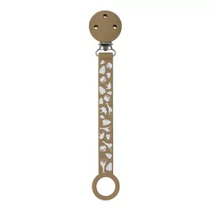   Nattou Szilikon Cumitartó Klipsz Mocha Mintával - Biztonságos Rögzítéshez és Praktikus Mindennapokra