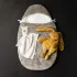 Nattou Grey BPA Mentes Szilikon Rágóka Pamut Takaróval 28x28cm - Puha Textil és Fogzást Segítő Babarágóka