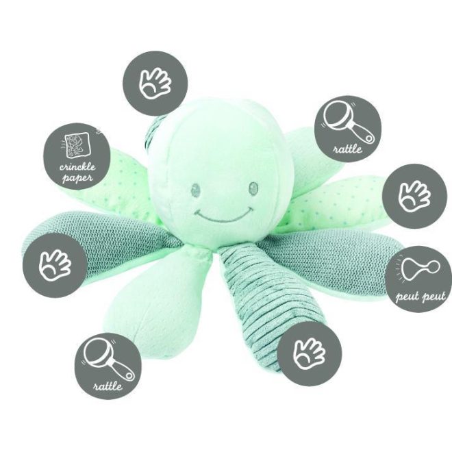 Nattou Lapidou Mint Fejlesztő Készségfejlesztó Játék Polip 8 Aktivitás 3 Hónapos Kortól