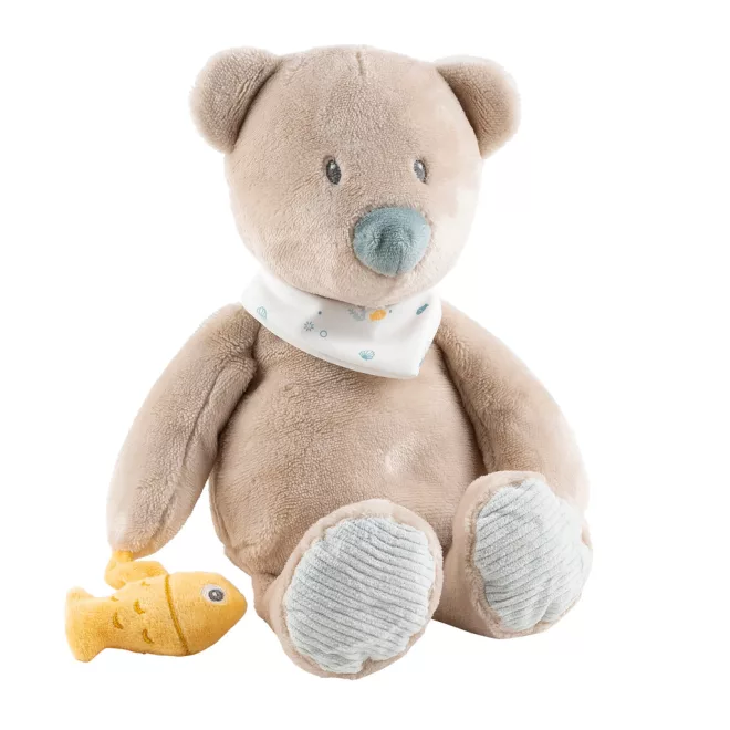 Nattou Plüss Mackó Jules 32cm Romeo Jules & Sally - Praktikus Baba és Kisgyermek Használatra Megbízható Mindennapi Segítség