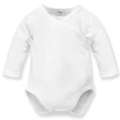 Pinokio Átkötős Baba Body Hosszú Ujjú Lovely Day Uni Fehér 50-es Méret – NaturalBabyShop részletes termékkép és vásárlási információ