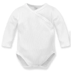   Pinokio Lovely Day Uni White Hosszú Ujjú Átlapolós Baba Body Méret 50, 100% Pamut