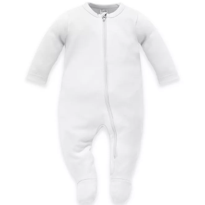 Pinokio Lovely Day Uni Fehér Pamut Cipzáras Kombidressz - Body Méret 56 - Puha Baba Viselethez Kényelmes Mindennapi Használatra