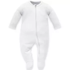   Pinokio Lovely Day Uni Fehér Pamut Cipzáras Kombidressz - Body Méret 68 - Puha Baba Viselethez Kényelmes Mindennapi Használatra