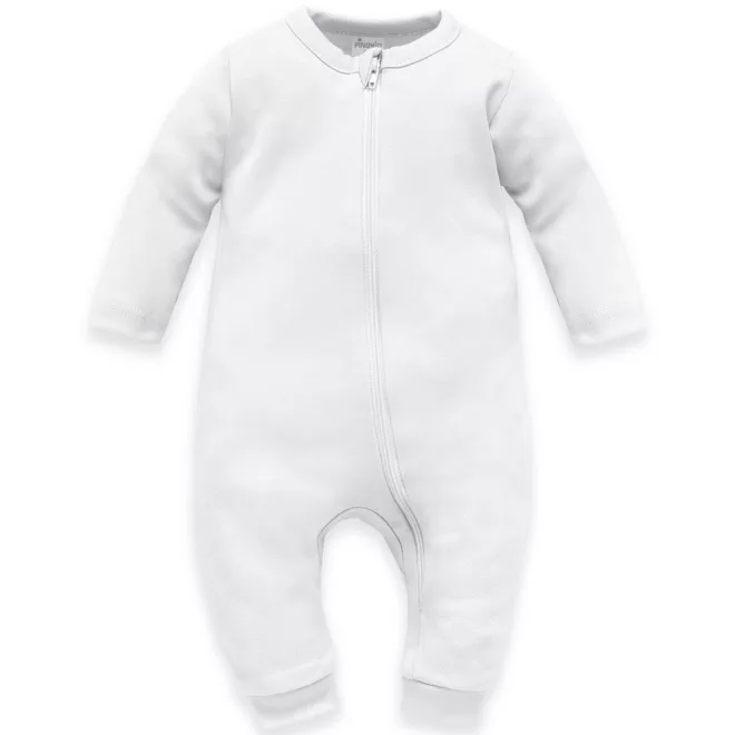 Pinokio Baba Overál Cipzárral Láb Nélkül Lovely Day Uni Fehér Pamut 68-es Méret – NaturalBabyShop részletes termékkép és vásárlási információ