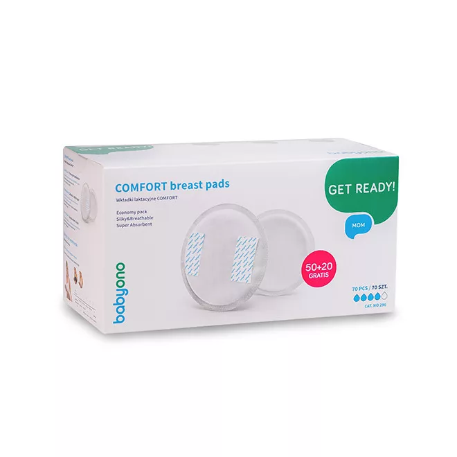 BabyOno Melltartóbetét - Diszkrét és Higiénikus 70db (Egész napos komfort)