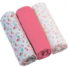 BabyOno Muszlin Pelenka Super Soft Rózsaszín 3db (70x70cm)