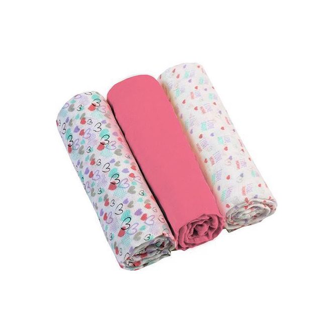 BabyOno Muszlin Pelenka Super Soft Rózsaszín 3db (70x70cm)