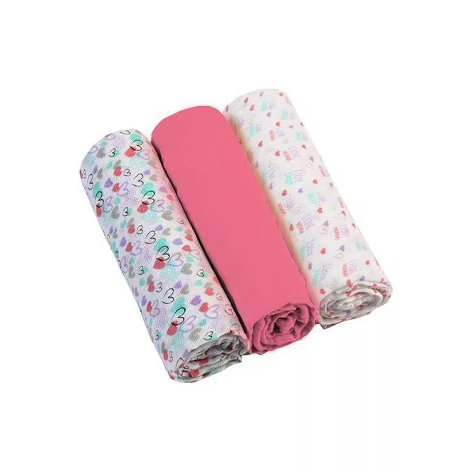 BabyOno Muszlin Pelenka Super Soft Rózsaszín 3db (70x70cm)