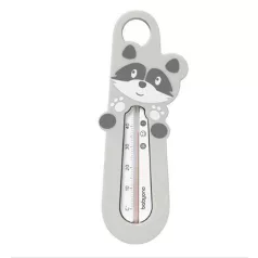   BabyOno Vízhőmérő Mosómedve - Szürke, Biztonságos Fürdővíz-Hőmérséklet Mérő Baba és Gyermek Fürdetéshez