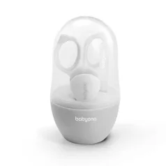   BabyOno Gyermek Manikűr Szett Szürke - Biztonságos Körömápolás Babáknak és Kisgyermekeknek, Praktikus Utazó Tokkal