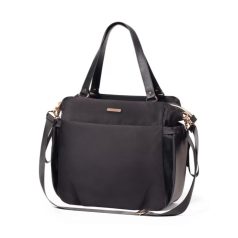   BabyOno Coco Pelenkázótáska Fekete - Elegáns, Vízlepergető Anyagból, Pelenkázó Alátéttel és Többfunkciós Rekeszekkel a Praktikus Mindennapokhoz