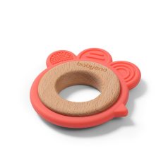   BabyOno Fa-Szilikon Rágóka Hen - BPA-mentes Természetes Anyagú Fogzást Könnyítő Babarágóka