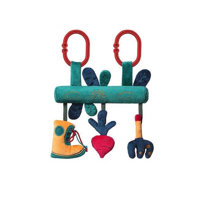 BabyOno Garden Boy Felfüggeszthető Játékhíd Babakocsira Poliészter Újszülött Kortól