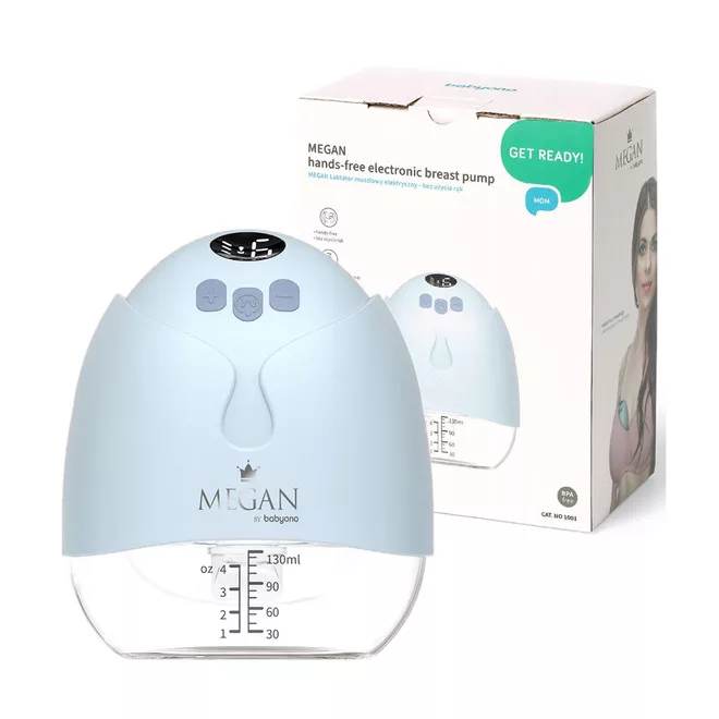 BabyOno Elektromos Kéz-nélküli Mellszívó Megan - Automatikus Anyatejfejő Kényelmes Használatra