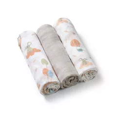   BabyOno Bambusz Textilpelenka 3db Szürke - Extra Puha és Nedvszívó Pelenkák Babáknak, Természetes Anyagból