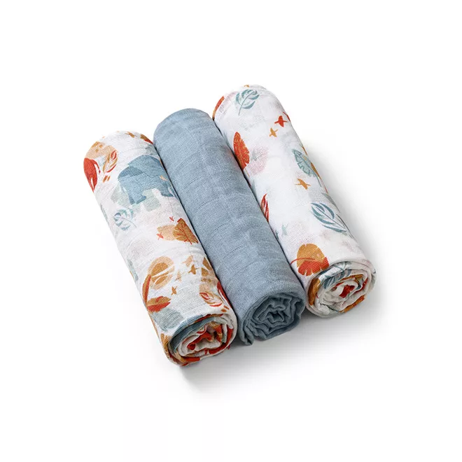 BabyOno Muszlin Pelenka Super Soft Kék 3db (70x70cm)