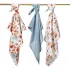 BabyOno Muszlin Pelenka Super Soft Kék 3db (70x70cm)