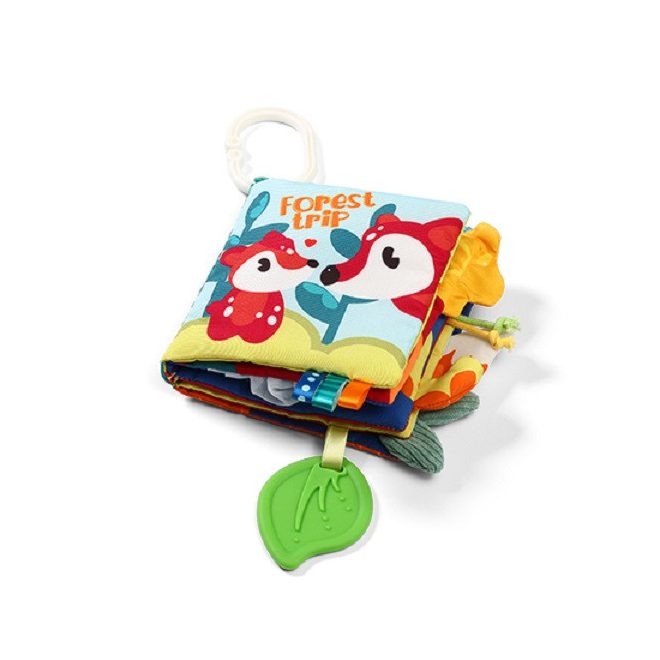BabyOno Érzékszervi Fejlesztő Puha Könyv Forest Trip Újszülött Kortól - Interaktív Babakönyv Újszülötteknek